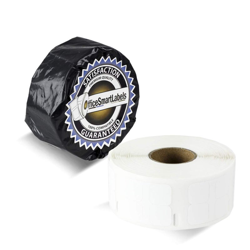 OfficeSmartLabels 1/2 x 1/2 inch, Self-Adhesive White 4-Up Multipurpose Labels, Compatible with 30335 (1 Roll / 3000 Labels Per Roll) - Image 1